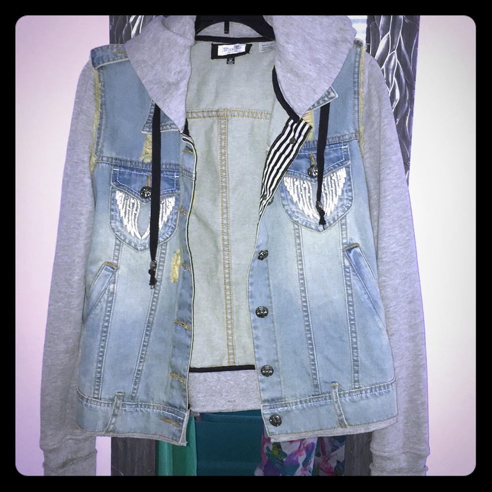 Miss Me jean and jersey jacket